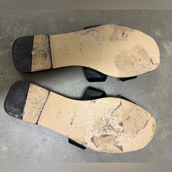 Black Leather Sandals - Picture 4 of 5